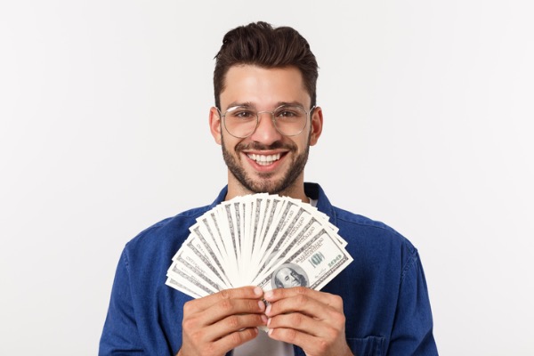 Man with money in hand